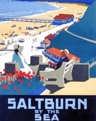 Saltburn By The Sea Poster paint by number