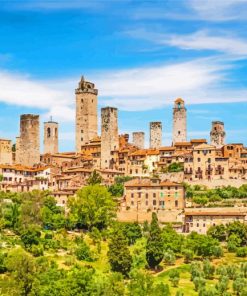 San Gimignano Italy paint by number