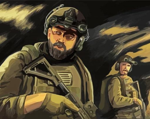 Seal Team Art paint by number
