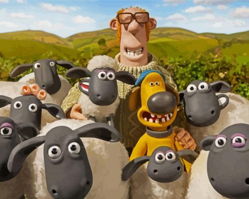 Shaun The Sheep Characters paint by number