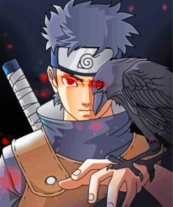 Shisui Uchiha With His Crow paint by number