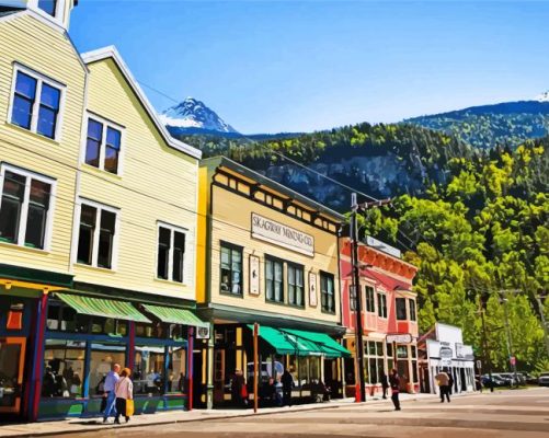 Skagway City paint by number