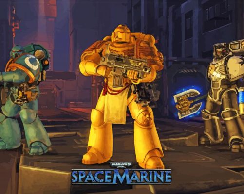 Space Marine Game paint by number