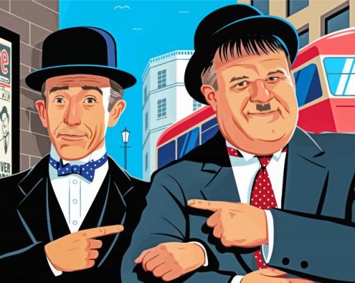 Stan And Ollie Art paint by number