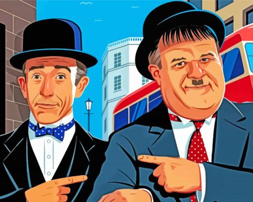 Stan And Ollie Art paint by number
