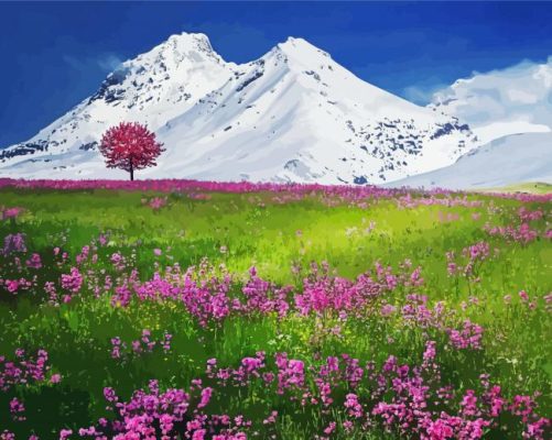 Swiss Landscape Nature paint by number