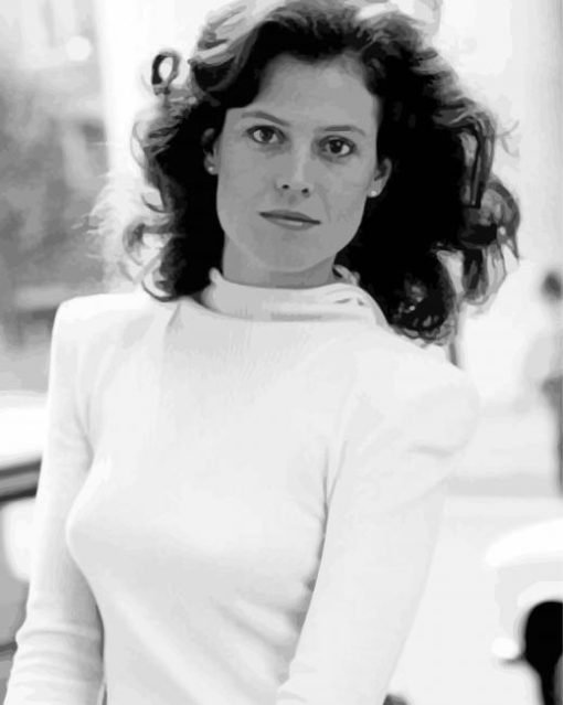 The Beautiful Sigourney Weaver paint by number