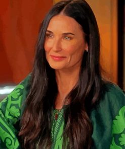 The Beautiful Demi Moore paint by number