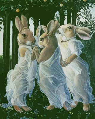 The Dancing Bunnies paint by number