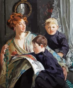 The Mother And Two Boys paint by number