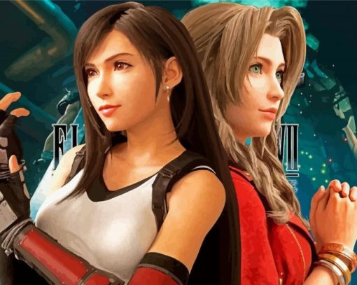 Tifa Lockhart And Aerith paint by number
