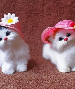 Toy Cats In Hats paint by number