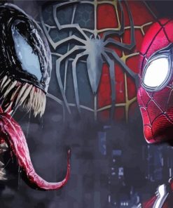 Venom Spider Man Movie paint by number