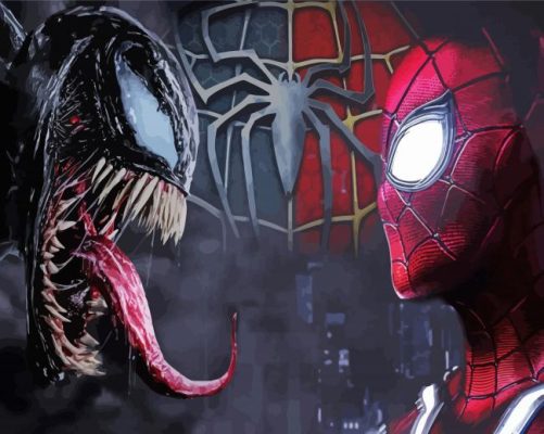 Venom Spider Man Movie paint by number