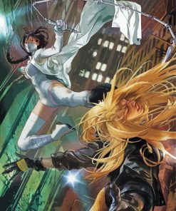 White Canary Vc Black Canary paint by number