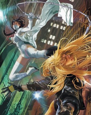 White Canary Vc Black Canary paint by number