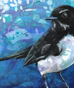 Willie Wagtail Art paint by number