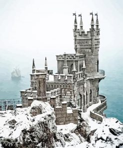 Winter Castle Illustration Paint by number