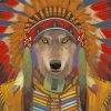 Wolf Spirit Chief paint by number