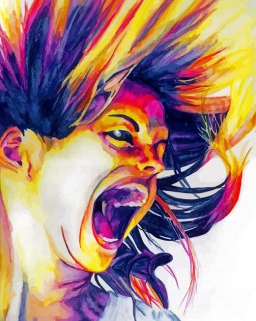 Woman Screaming paint by number
