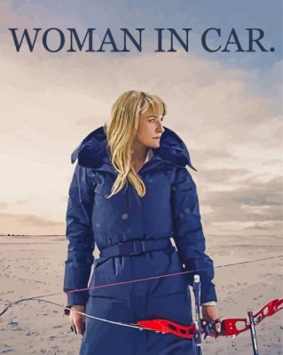 Woman In Car Poster paint by number