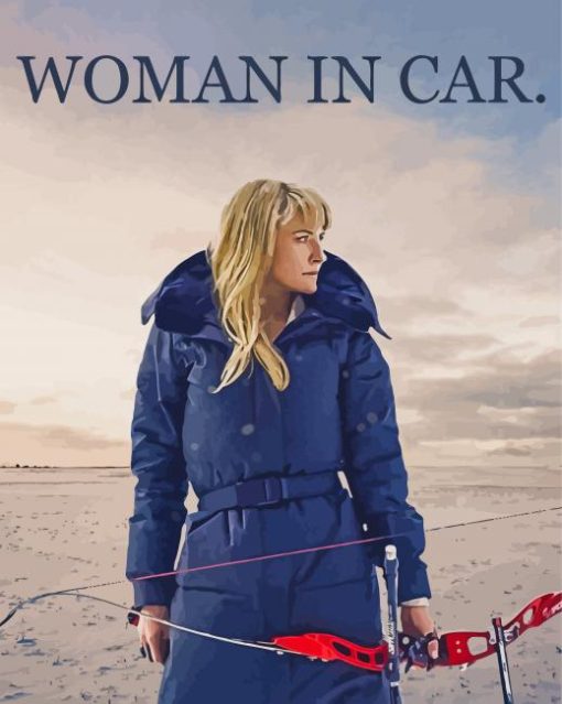 Woman In Car Poster paint by number