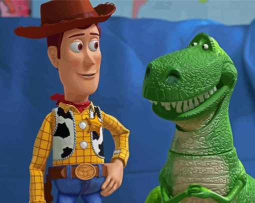 Woody And Rex Toy Story Characters paint by number