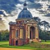 Wrest Park Pavilion And Grey Sky paint by number