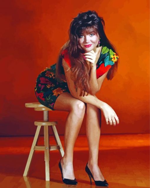 Young Tiffani Thiessen paint by number