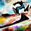Abstract Man Running paint by number
