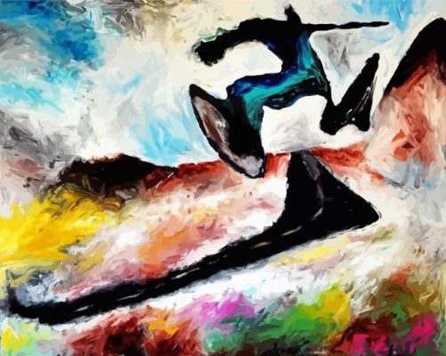 Abstract Man Running paint by number