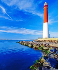 Aesthetic Barnegat Lighthouse paint by number