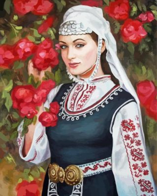 Aesthetic Bulgarian Woman paint by number