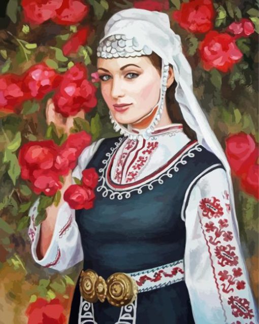Aesthetic Bulgarian Woman paint by number