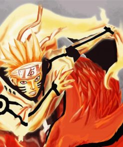 Aesthetic Kurama And Naruto Anime paint by number