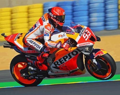 Aesthetic Marc Marquez paint by number