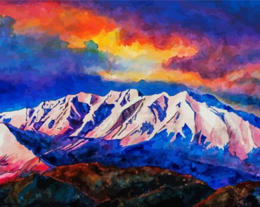 Aesthetic Mount Timpanogos Art paint by number
