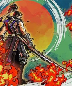 Aesthetic Samurai Warriors Video Game paint by number