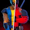 Aesthetic Wolverine Vs Deadpool paint by number