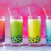 Aesthetic Bubble Tea Cups paint by number