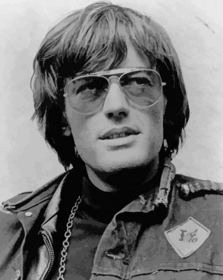 Black And White Peter Fonda paint by number