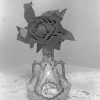 Black And White Single Rose In Vase paint by number
