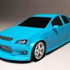 Blue Holden Commodore paint by number