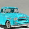 Blue Chevy Apache paint by number