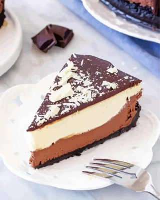 Chocolate Cheesecake paint by number