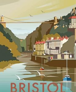Clifton Bristol Bridge Poster paint by number