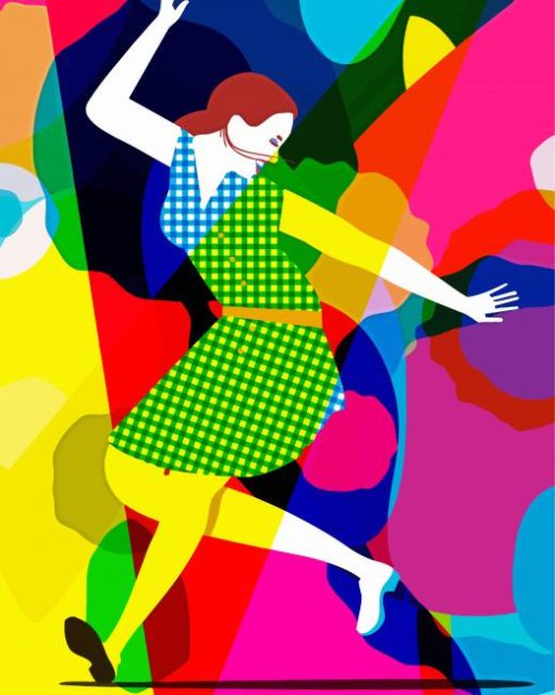 Colorful Tap Dancer paint by number