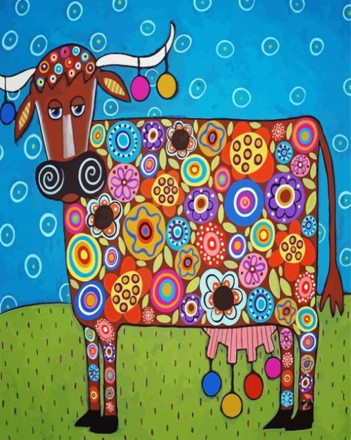 Colorful Cattle Karla Gerard paint by number