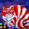 Colorful Kitten And Candy paint by number