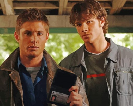 Cool Sam And Dean Winchester paint by number